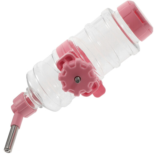 4Sets Pink Hanging Automatic Pet Water Feeder for Hamsters and Rabbits