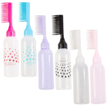 6Pcs Hair Dye Applicator Bottles with Comb Root Comb Applicators Colors for Easy Hair Coloring and Refillable Design