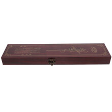 3Pcs Decorative Wooden Brush Storage Boxes Brown for Calligraphy