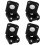 8 Pcs Motorcycle Handlebar Risers Aluminum Mount Clamp Tapers 4