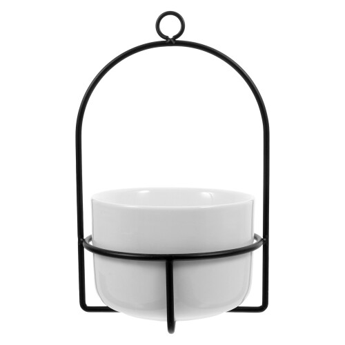 3Sets Lovely Wall Hanging Flower Pot Black Durable Pot for Mini Plants