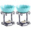 2Pcs Blue Ceramic and Iron Candlestick Essential Oil Burner for Home 2