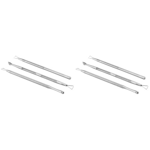 6Pcs Manicure Nail File Buffer Dead Skin Cuticle Remover Silver Tool 1