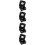8 Pcs Motorcycle Handlebar Risers Aluminum Mount Clamp Tapers 6