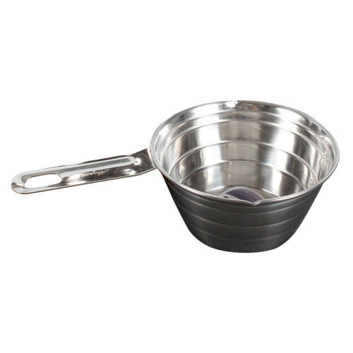 4Pcs Silver Measuring Cups with Scale Design for Baking Use