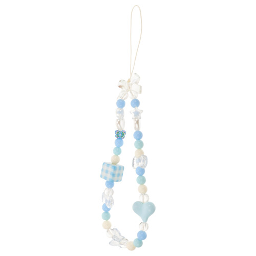 5Pcs Multi Acrylic Phone Charm Chain Beaded Wrist Lanyard Strap 1