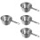 4Pcs Silver Measuring Cups with Scale Design for Baking Use 6