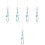 5Pcs Multi Acrylic Phone Charm Chain Beaded Wrist Lanyard Strap 6