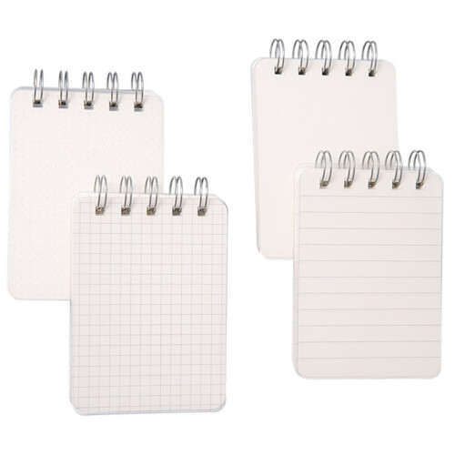 16Pcs Portable White Note Pads Spiral Small Notebooks for Student Use