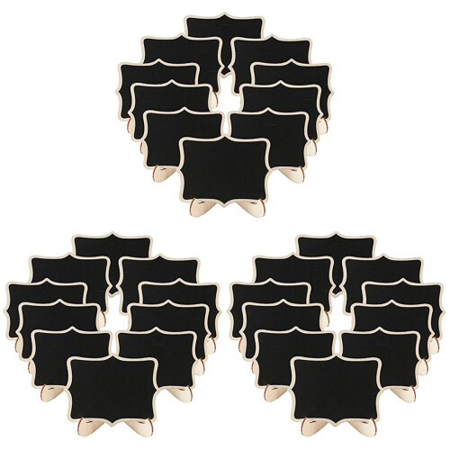36Pcs Chalkboard Signs Mini Black Desktop Boards with Wood Frame 1
