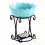 2Pcs Blue Ceramic and Iron Candlestick Essential Oil Burner for Home 11