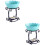 2Pcs Blue Ceramic and Iron Candlestick Essential Oil Burner for Home 6