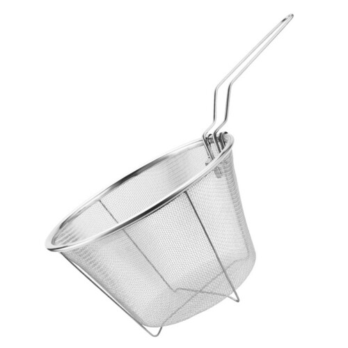 2Pcs Deep Fry Basket Stainless Steel with Handle for Kitchen Use