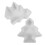 4Pcs White Ceramic Christmas Tree Snack Serving Plates for Home Use 2