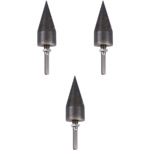 3 Sets Electric Drilling Wood Chopper Firewood Bit Splitting Bits Tool 2
