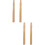 4Pcs Handle Replacement Wooden Beige Durable Grip 8