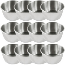 60Pcs Silver Small Sauce Dishes for Ketchup Soy Sauce and Seasoning