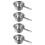 4Pcs Silver Measuring Cups with Scale Design for Baking Use 7