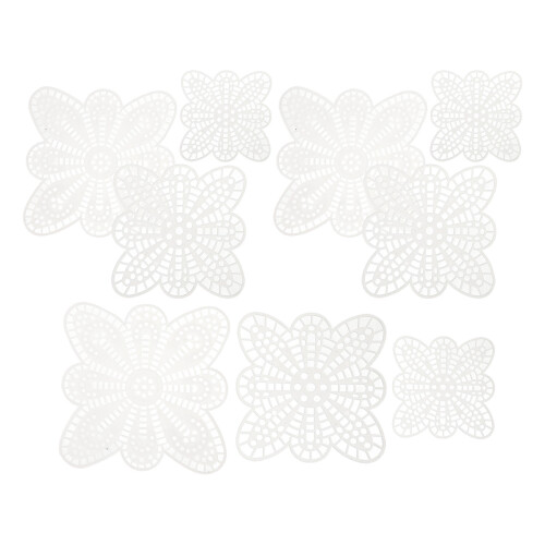 30Pcs Durable Plastic Canvas Sheets White Mesh Grid DIY Craft Material