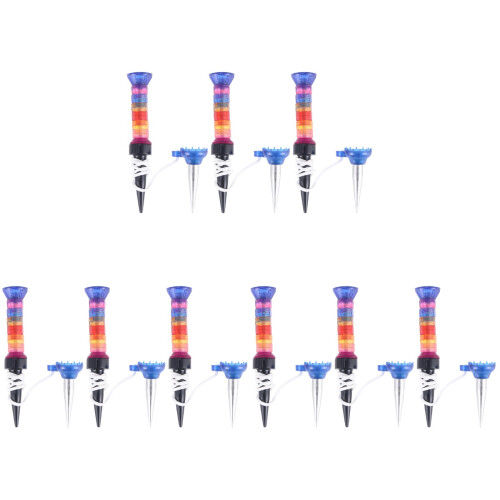 9Pcs Golfs Nail Pin Plastic Tees for Accurate 1