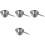 4Pcs Silver Measuring Cups with Scale Design for Baking Use 3
