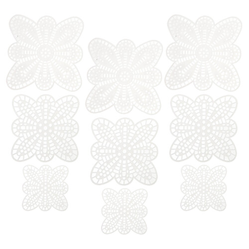 30Pcs Durable Plastic Canvas Sheets White Mesh Grid DIY Craft Material 1