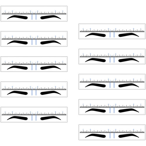 Raindrops  2 Pieces Facial Headband Eyebrow Positioning Ruler 2