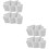 4Pcs White Ceramic Christmas Tree Snack Serving Plates for Home Use 8