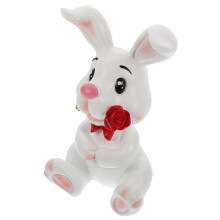 2Pcs White Resin Rabbit Glasses Holder Desk Ornament Eyeglasses Stand