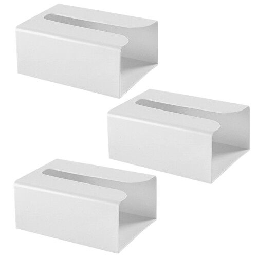 9Pcs Portable White Plastic Tissue Holder Wall Mounted Kitchen Supply