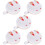 5Pcs Compact White Rabbit Pin Cushions Wear-Resistant Sewing Accessory 7