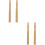 4Pcs Handle Replacement Wooden Beige Durable Grip 7