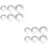 12Pcs Silver Stainless Steel Hole Covers Wall-Mounted Water Pipe Decor 6