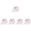 5Pcs Compact White Rabbit Pin Cushions Wear-Resistant Sewing Accessory 4