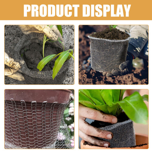 2Pcs Durable Metal Mesh Root Protectors White Plant Root Guard Basket 2