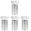 4Sets Stainless Steel Stir Sticks for Coffee Reusable Silver Bar Tools 4