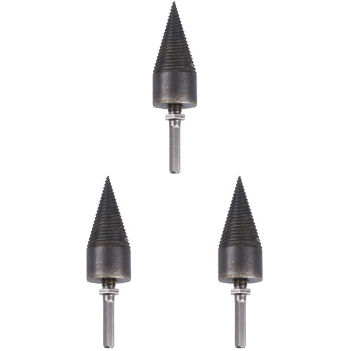 3 Sets Electric Drilling Wood Chopper Firewood Bit Splitting Bits Tool 1