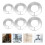 12Pcs Silver Stainless Steel Hole Covers Wall-Mounted Water Pipe Decor 8