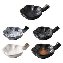 10Pcs Nordic Style Ceramic Seasoning Bowls Assorted Color with Handle