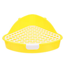 3Pcs Yellow Pet Toilet Tray Box Rabbit Litter Training
