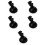 5Pcs Black Plastic Dash Cam Suction Cup Mount Holder for Car Camera 8