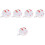 5Pcs Compact White Rabbit Pin Cushions Wear-Resistant Sewing Accessory 3