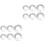 12Pcs Silver Stainless Steel Hole Covers Wall-Mounted Water Pipe Decor 3