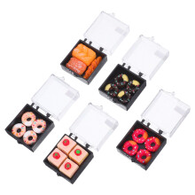 25Pcs Colorful Miniature Plastic Cakes Realistic Decor for Dollhouse
