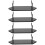 4Pcs Black Kitchen Cutter Rack Acrylic Cutter Storage 10