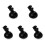 5Pcs Black Plastic Dash Cam Suction Cup Mount Holder for Car Camera 4