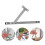 8Pcs Adjustable Steel Patio Door and Window Security Lock Bar Silver 10