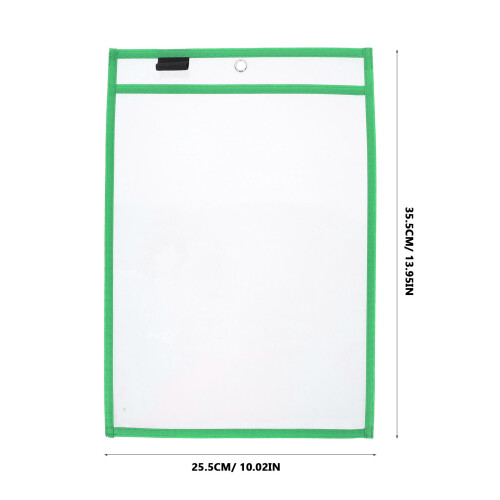 36Pcs Reusable Dry Erase Pockets Clear Both Sides Assorted Colors PVC 1