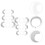 12Pcs Silver Stainless Steel Hole Covers Wall-Mounted Water Pipe Decor 10
