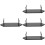 4Pcs Black Kitchen Cutter Rack Acrylic Cutter Storage 8